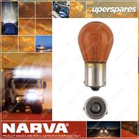 Narva Stop Tail And Indicator Globe Amber 21W Ba15S S-25mm 24V 17649 Box of 10