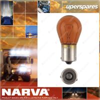 Narva Stop Tail And Indicator Globe Amber 21W Ba15S S-25mm 12V 47384 Box of 10