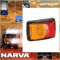 Narva Led Side Marker Lamp Red Amber With Black Deflector Base 10-33 Volt 91402