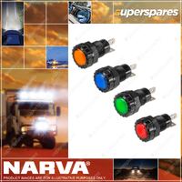 Narva Pilot Lamp With Amber Led 12 Volt 17mm Diameter 62062Bl Premium Quality