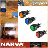 Narva Pilot Lamp With Green Led 12 Volt 17mm Diameter 62064Bl Premium Quality