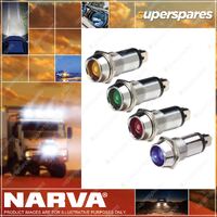 Narva 24 Volt Chrome Pilot Lamp With Amber Led 62095Bl Premium Quality