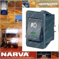 Narva Off/On Rocker Switch With Green Led And Front Fog Symbol 63027Bl