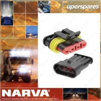 Narva 4 Way Waterproof Connector Terminals And Seals 14A Male/Female 57524Bl