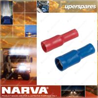 Narva Insulated Bullet Terminals Female 2.5 - 3 mm Pack Of 12 56050Bl