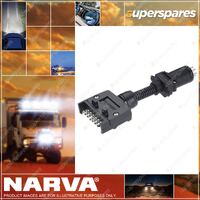 Narva 7 Pin Flat Socket On Car To 6 Pin Small Round Plug On Trailer 82230Bl