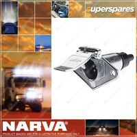 Narva 7 Pin Small Round Metal Trailer Socket 15A At 12V 82032Bl Premium Quality