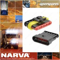 Narva 6 Way Male and Female AMP Super Seal Connector Housings Blister Per Pair