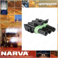 Narva 3 Way Male Waterproof Connectors with Terminals and Seals 10 pack