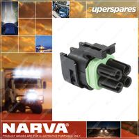 Narva 4 Way Male Waterproof Connectors with Terminals and Seals 10 pack