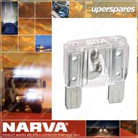 Narva Brand 80 Amps Maxi Blade Type Fuses with White Color Box of 10