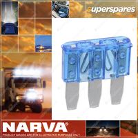 Narva 15 Amp Blue Color Micro 3 Blade Fuse Blister 5 Part NO. of 51215BL