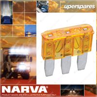 Narva 5 Amp Orange Color Micro 3 Blade Fuse Blister 5 Part NO. of 51205BL