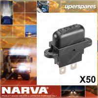 Narva Panel Mount Standard Ats Blade Fuse Holder Box Of 50 Part NO. of 54394-50