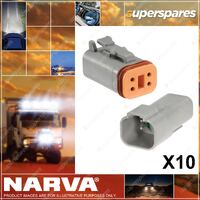 Narva 4 Way Dt Deutsch Connector Kit Blister Pair - Male/Female Box Of 10