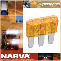 Narva 5 Amp Orange Color Micro 3 Blade Fuse Box Of 25 Part NO.of 51205