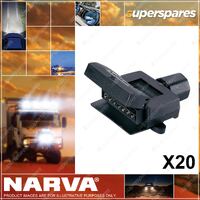 Narva 7 Pin Flat Quickfit Trailer Socket With Reed Switch For Use Closed Circuit