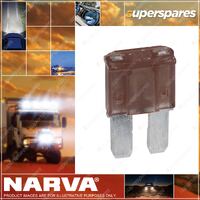 Narva 7.5 Amp Brown Color Micro 2 Blade Fuse Blister Pack Of 5 52407BL