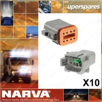 Narva 8 Way Dt Deutsch Connector Kit Blister Pair - Male/Female Box Of 10
