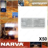 Narva Clear Retro Reflector 70 x 28mm with Self Adhesive Bulk Pack of 50