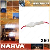 Narva In-Line Glass Fuse Holder To Suit 10 Amp Fuse Box Of 50 54380-50