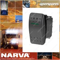 Narva Replacement Off/On Switch With Green Led Suits Switch Panels Blister Pack