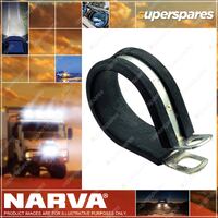 Narva 27mm Pipe/Cable Support Clamps with EPDM rubber & galvanised steel 10 Pack