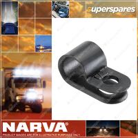 Narva 9.5mm Nylon Cable Clamps Black Color P-Clips Pack of 100 Part NO.of 56584