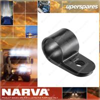 Narva 15.9mm Nylon Cable Clamps Black Color P-Clips 100 Pack Part NO.of 56586