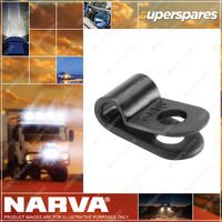 Narva 6.4mm 0.25 Inch Nylon Cable Clamps Black Color P-Clips 100 Pack