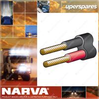 Narva 50A 6mm Twin Core Sheathed Cable 30M Red Color/Black Black Sheath