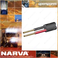 Narva 5A 2.5mm Twin Core Sheathed Cable 100M Red Color/Black Black Sheath