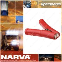 Narva Fully Insulated Black Battery Clamp 500A Red with Heavy Duty brass steel