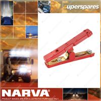 Narva Solid Brass Black Battery Clamp 800A Red Color with copper bridging strap