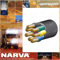 Narva 55A 6mm 7 Cores Trailer Cable 30M Length With Black Sheath 5876-30TC