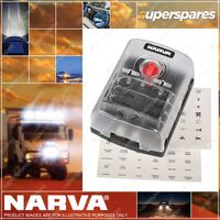 Narva 6-Way STD Ats Blade Fuse Or Plug-In Type Circuit Breaker Block Blister 1