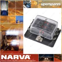 Narva 6-Way Ats Fuse Box W/ LED Fault Indicator Single Power-In Terminal Blister