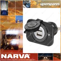 Narva Heavy Duty Dual Usb Socket Blister Pack Part NO. of 81134BL