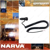 Narva Cigarette Lighter Plug With Rocker Switch Led Indicator & Spiral Lead