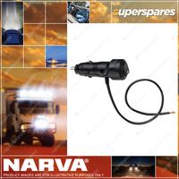 Narva Cigarette Lighter Plug With Off/On Rocker Switch And Led Indicator Blister