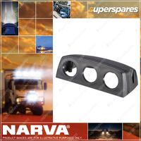 Narva Triple Blank Surface Mount Housing Black Blister Pack Part NO. of 81199BL