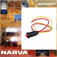 Narva 24 Volt Pilot Lamp Pre-Wired Color With Red Color Led Blister Pack