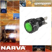 Narva 24 Volt Pilot Lamp With Green Color Led with push on terminal Blister Pack