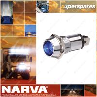 Narva 24 Volt Chrome Pilot Lamp With Blue Color Led Blister Pack 62098BL