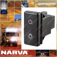 Narva Universal L.E.D Dual Push Button Switch Blister Pack Part NO. of 63239BL