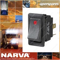 Narva 24V Illuminated Off/On Heavy Duty Rocker Switch Red Color Blister Pack