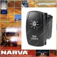 Narva 12/24V Off/On LED Illuminated Sealed Rocker Switch With Nav Lights Symbol