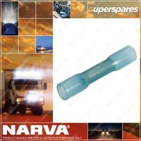 Narva 6.3 X 0.8mm Cable joiner Adhesive Lined Heatshrink Terminal Blue 50 Pack
