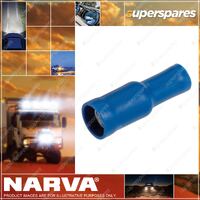 Narva 5.0mm Female Bullet Terminal Blue Color Pack of 100 Part NO.of 56152