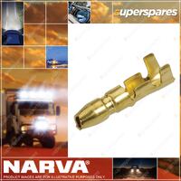 Narva 5.0mm Bullet Male Terminal non-insulated brass Pack of 100 56207